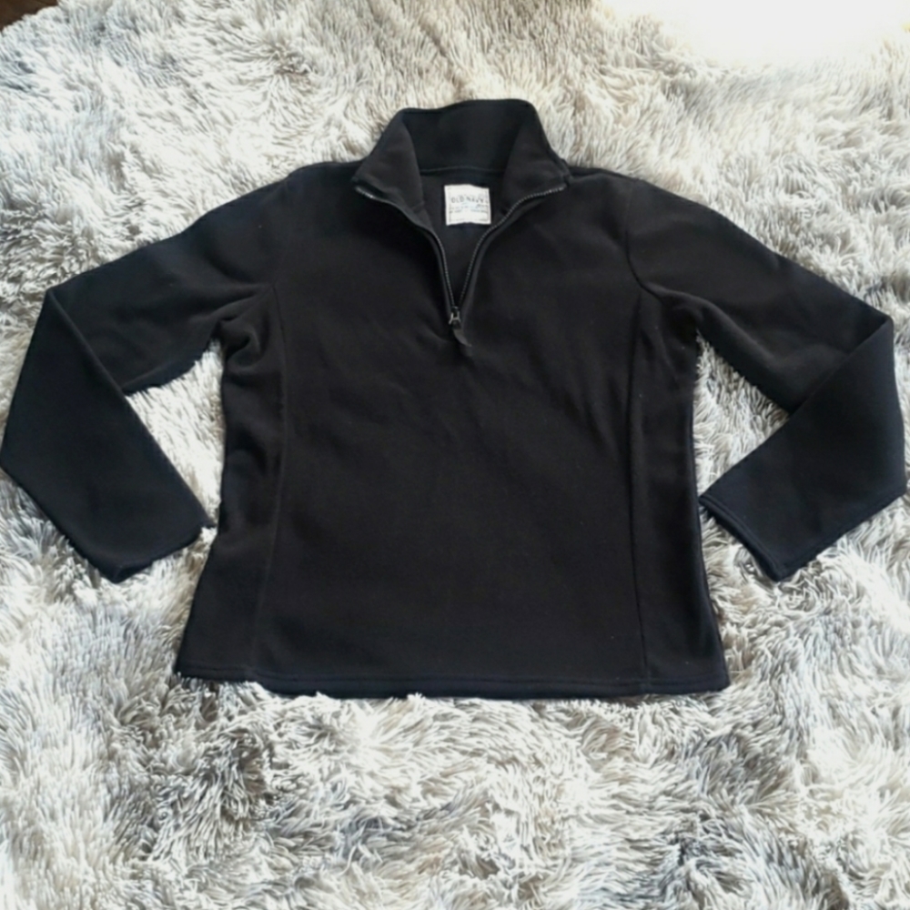 QUARTER ZIP FLEECE BLACK OLD NAVY SWEATSHIRT